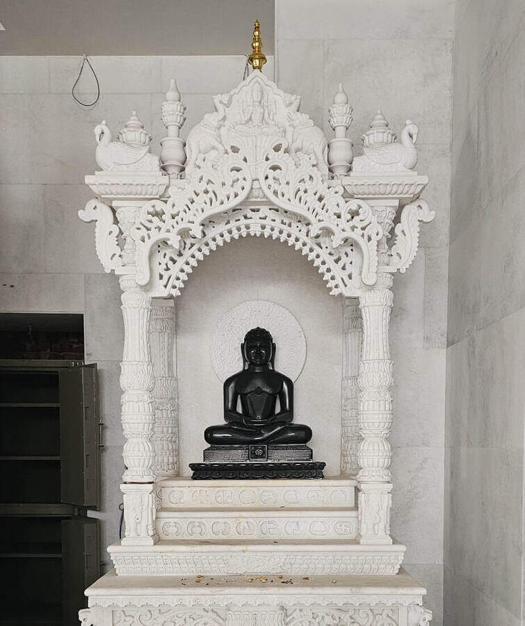 Marble Vedi Platform Delhi - Jain Temple Altar Base Rana Pratap Bagh for Bhagwan Idols